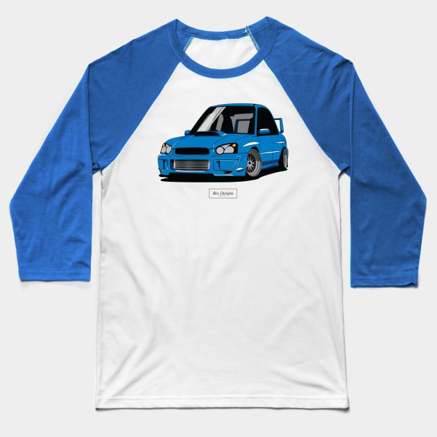 Subaru Impreza WRX STi "Blobeye" Baseball T-Shirt by RexDesignsAus